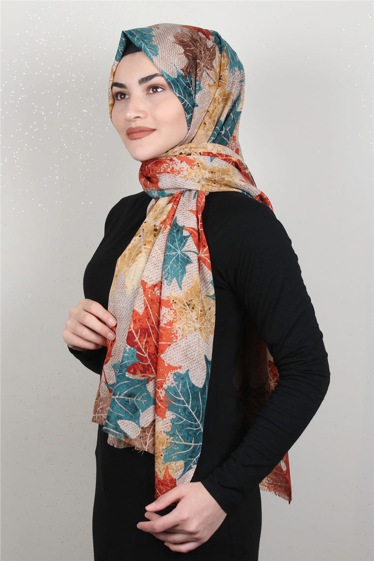 Pamuklu Twist Şal 1265-13 Sütlü Kahve