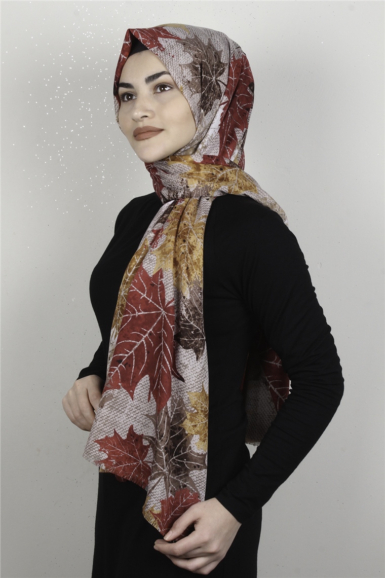 Pamuklu Twist Şal 1265-15 Açık Vizon