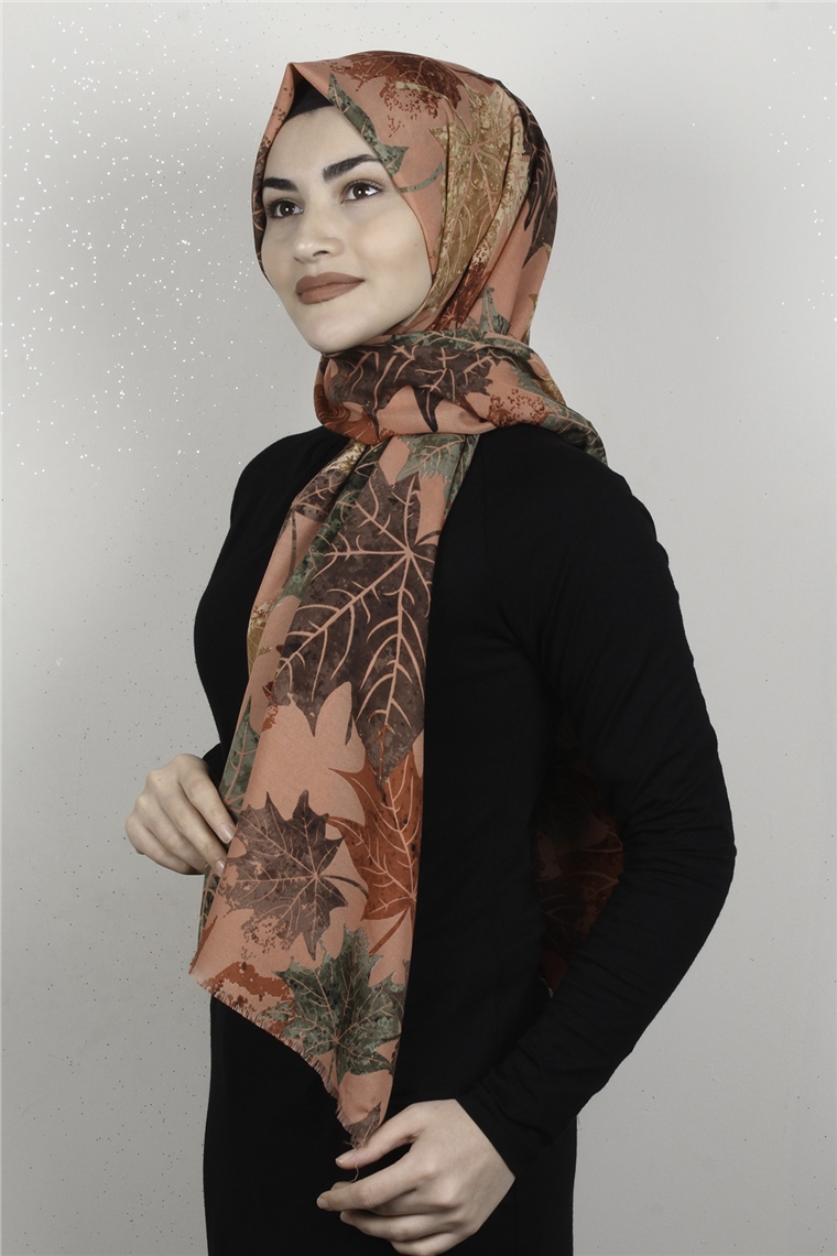 Pamuklu Twist Şal 1265-2 Somon