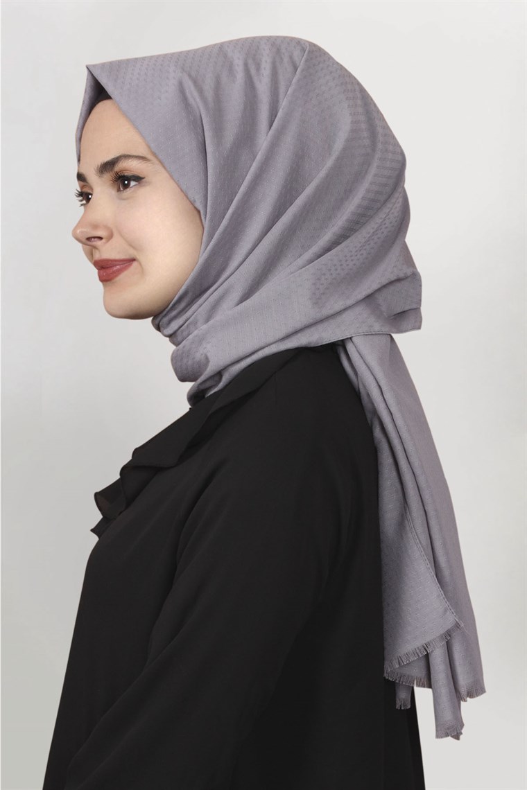 Pamuklu Twist Şal 1276-11 Gri