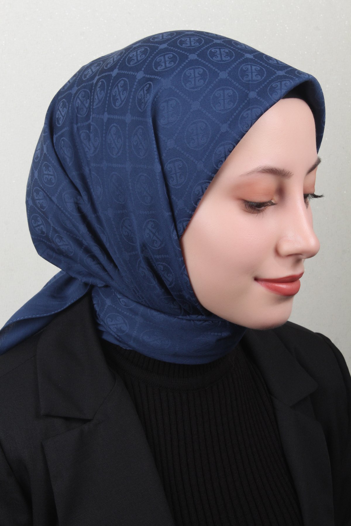 Pierre Cardin Pamuklu Eşarp 4105-10 Lacivert