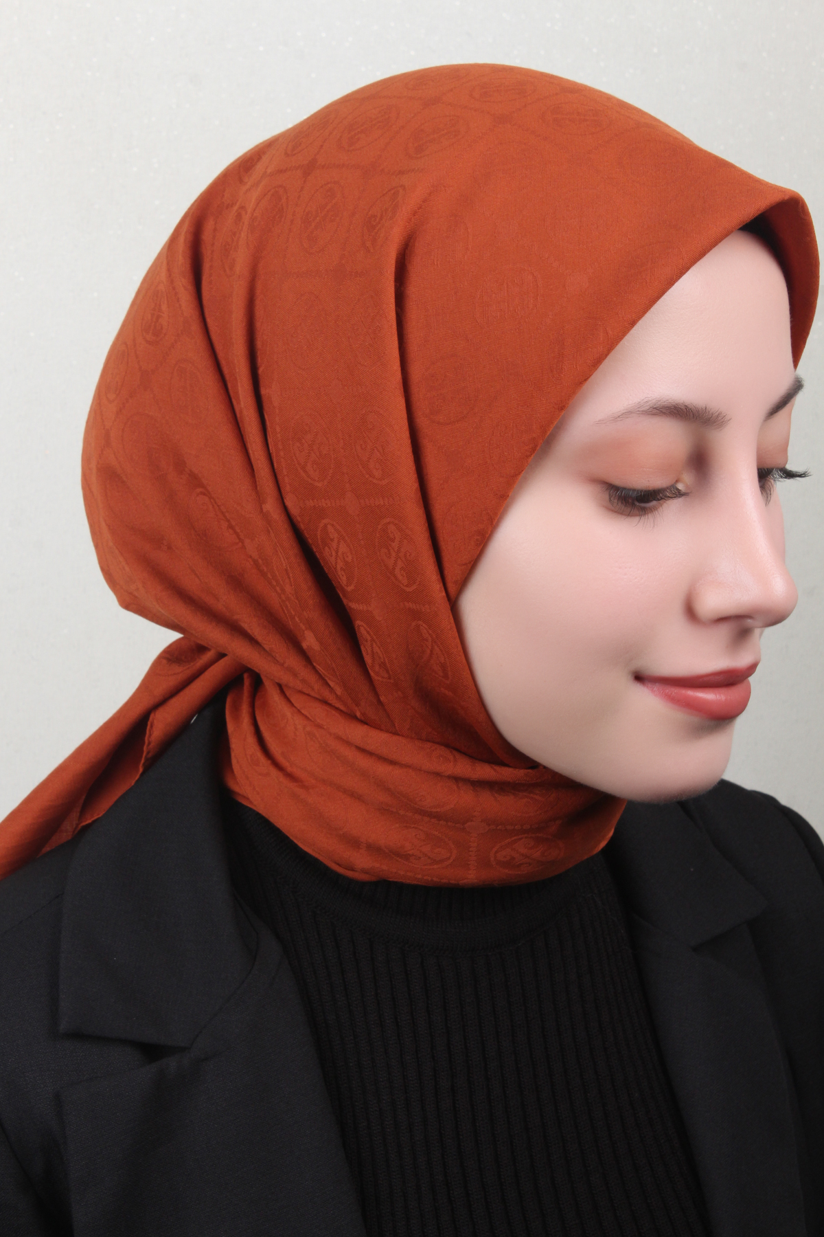 Pierre Cardin Pamuklu Eşarp 4105-11 Kiremit
