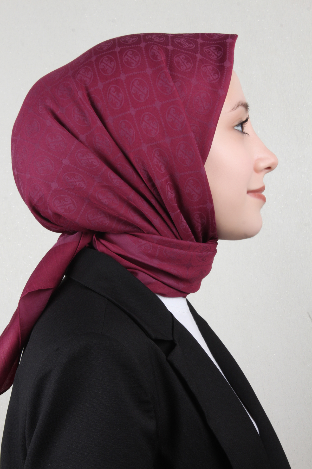 Pierre Cardin Pamuklu Eşarp 4105-19 Mürdüm