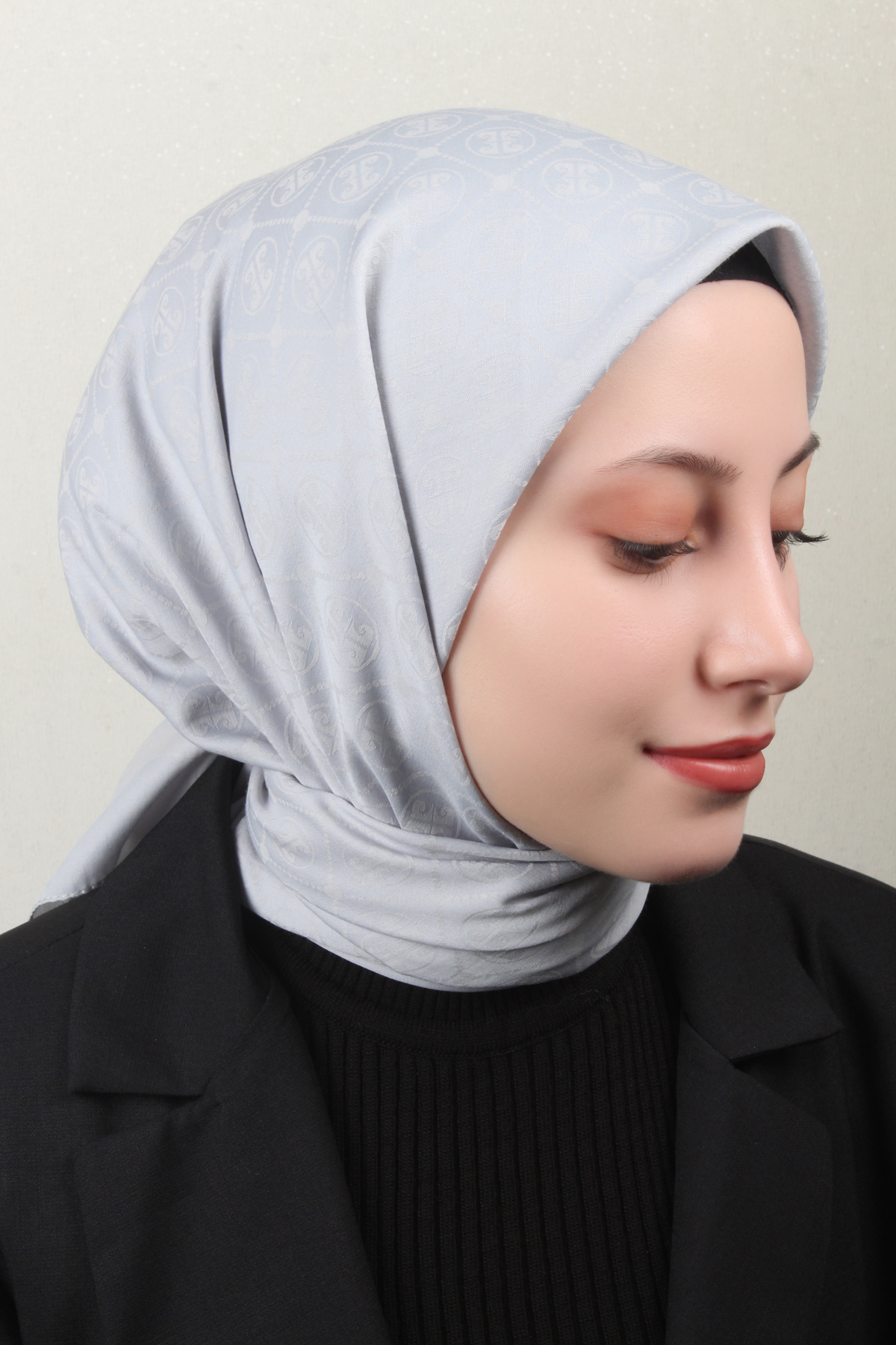 Pierre Cardin Pamuklu Eşarp 4105-3 Gümüş