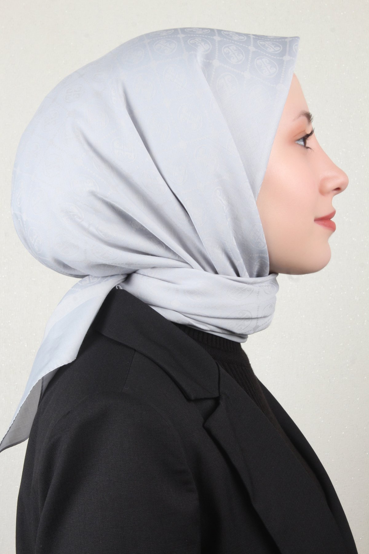 Pierre Cardin Pamuklu Eşarp 4105-3 Gümüş