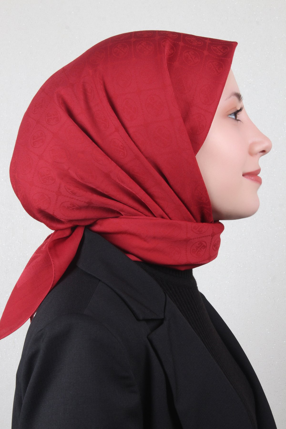 Pierre Cardin Pamuklu Eşarp 4105-8 Bordo