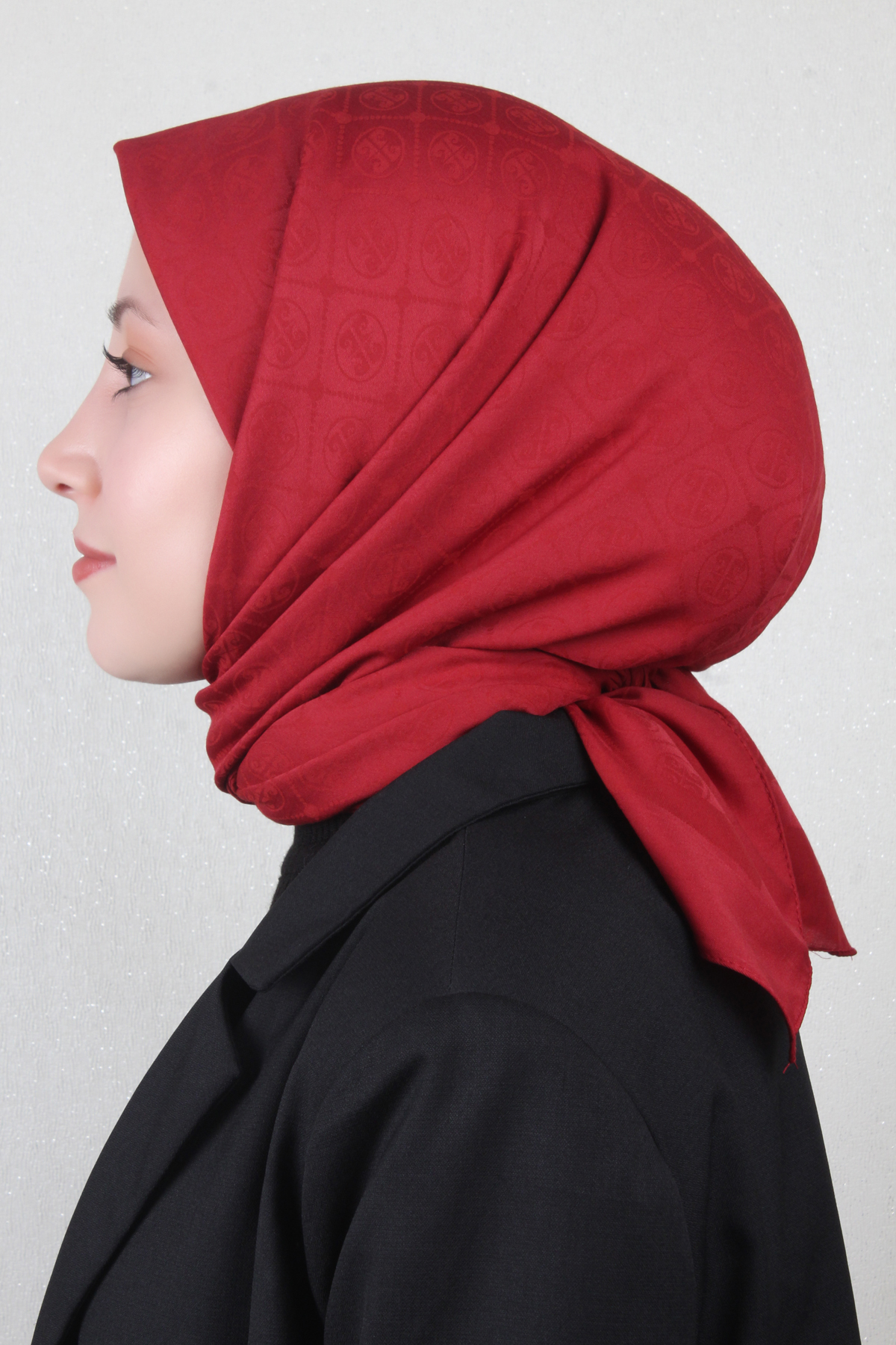 Pierre Cardin Pamuklu Eşarp 4105-8 Bordo