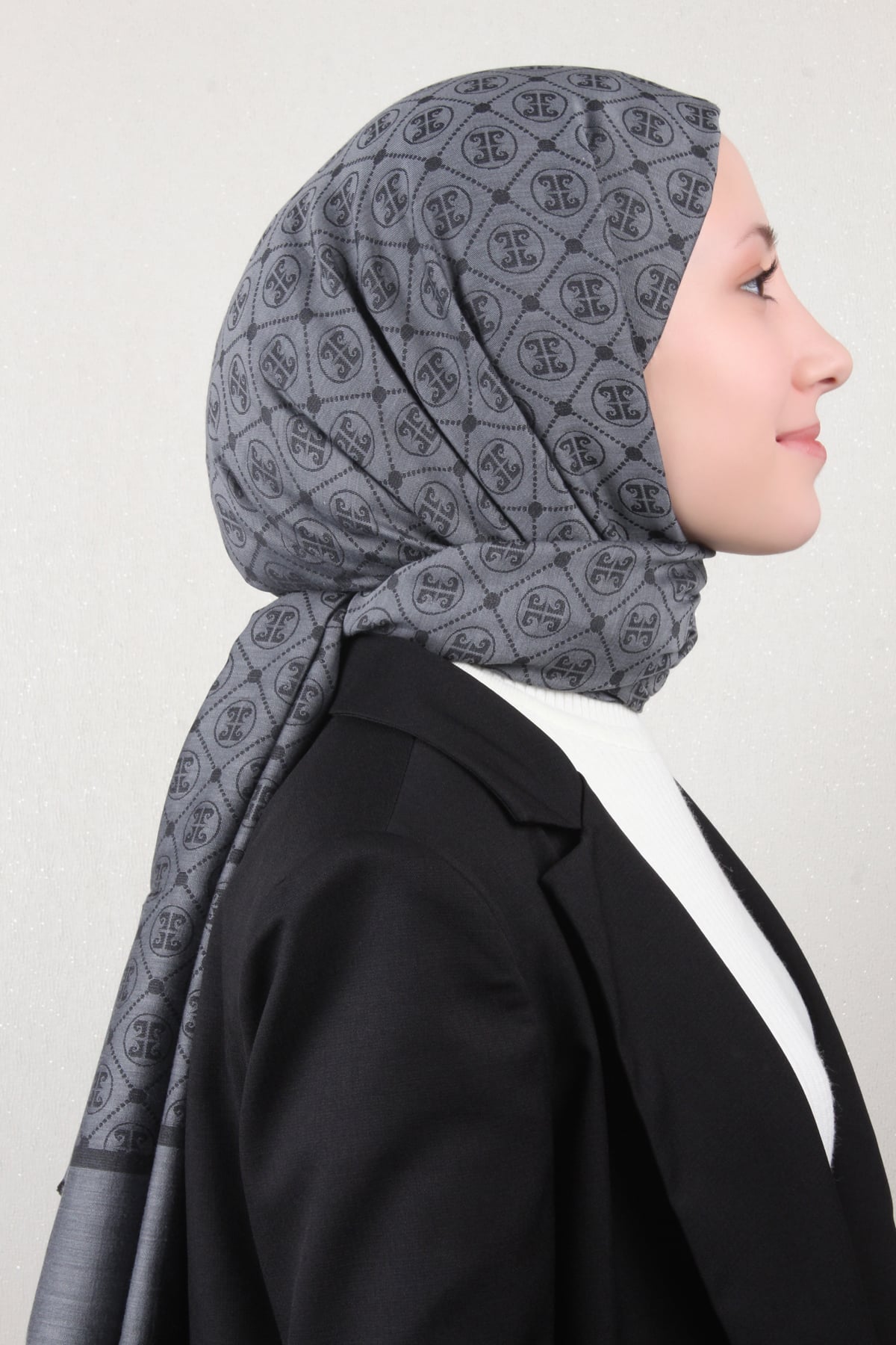 Pierre Cardin Pamuklu Şal 4106-10 Füme