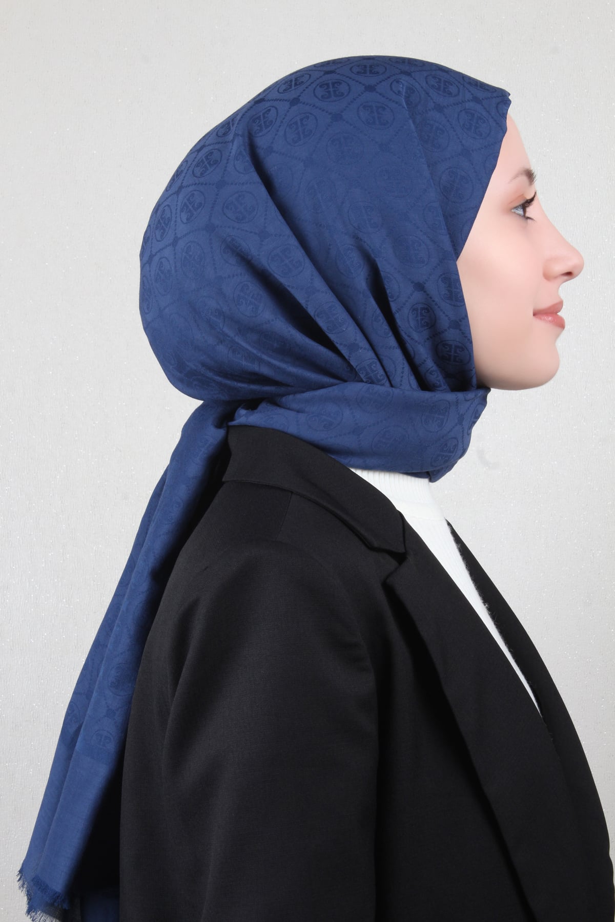 Pierre Cardin Pamuklu Şal 4106-21 Lacivert