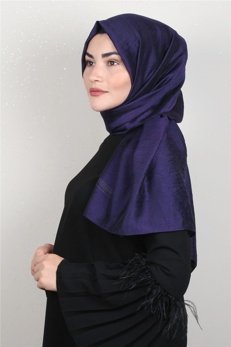 Piramit Cazz Şal 1428-41 Patlıcan Moru
