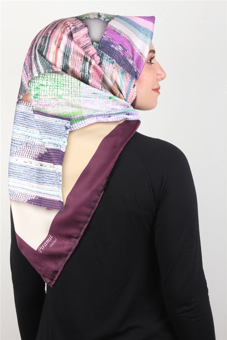 Piramit Dijital Eşarp 1346-5