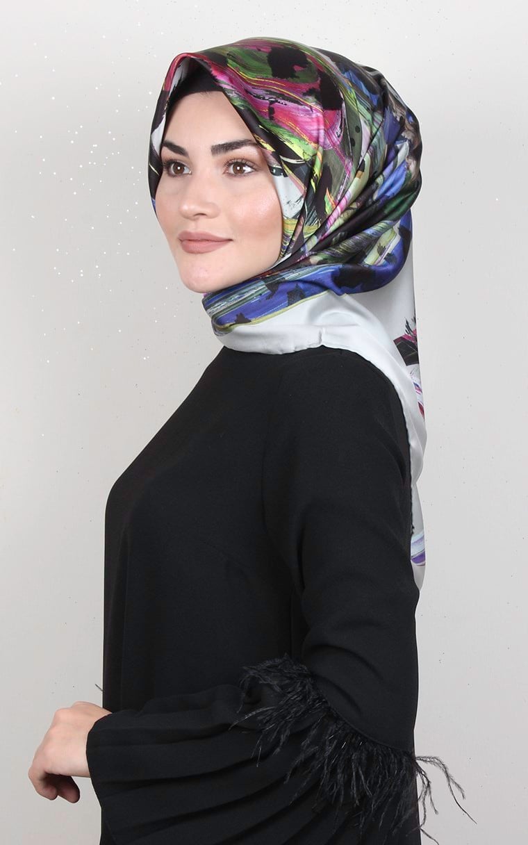 Piramit Dijital Eşarp 1349-4