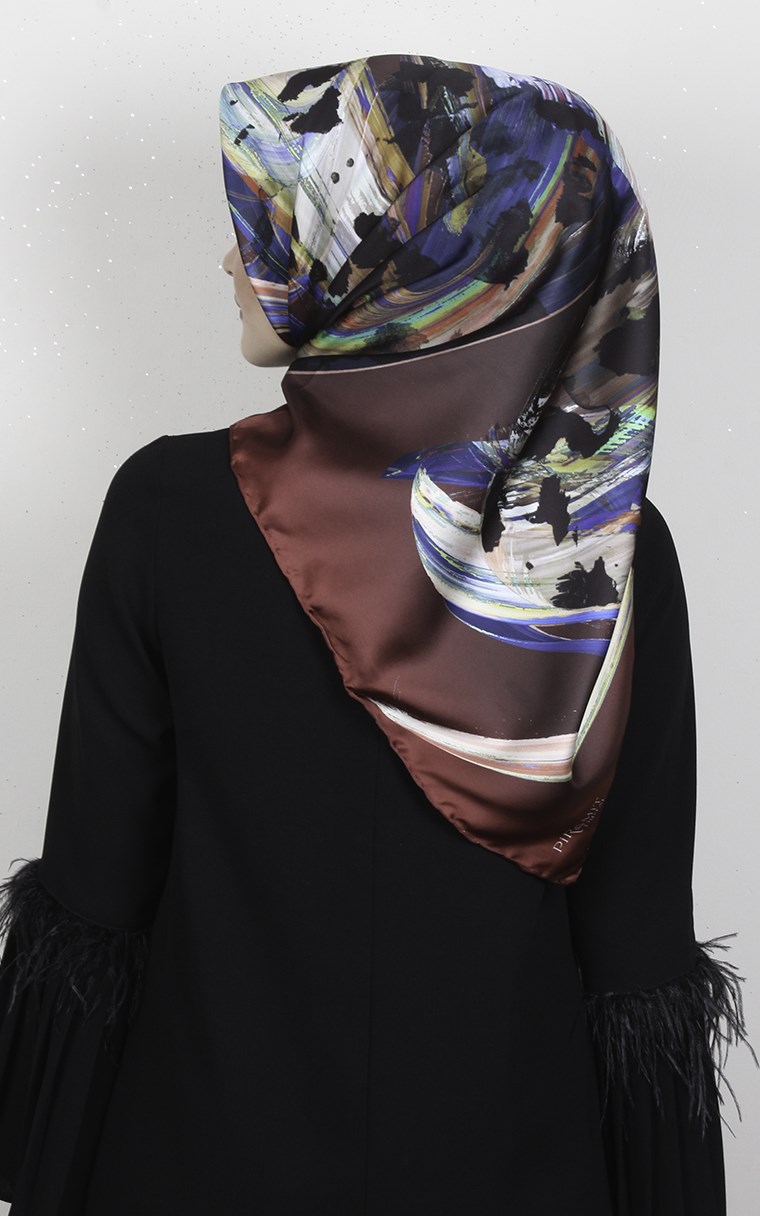 Piramit Dijital Eşarp 1349-7