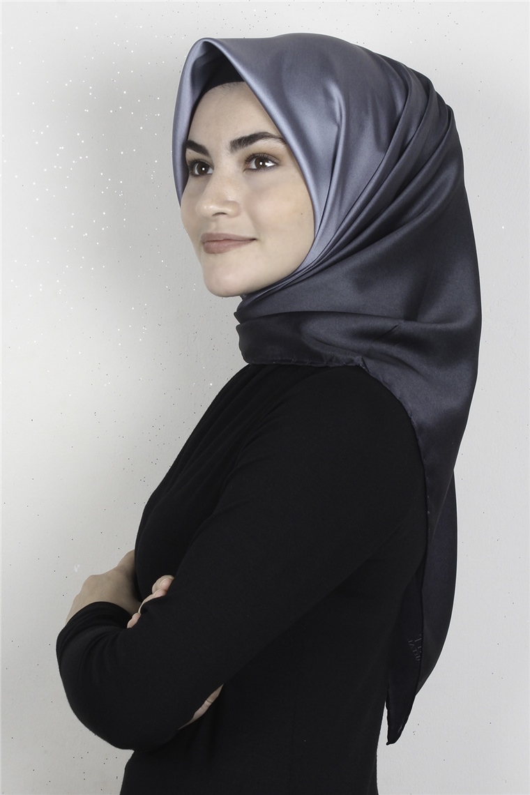 Piramit Dijital Eşarp 1355-3 Buz Mavisi-Siyah