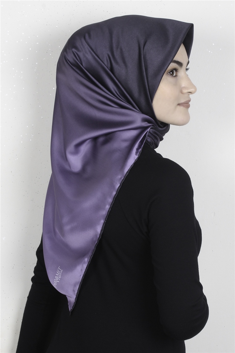Piramit Dijital Eşarp 1355-5 Siyah-Lila