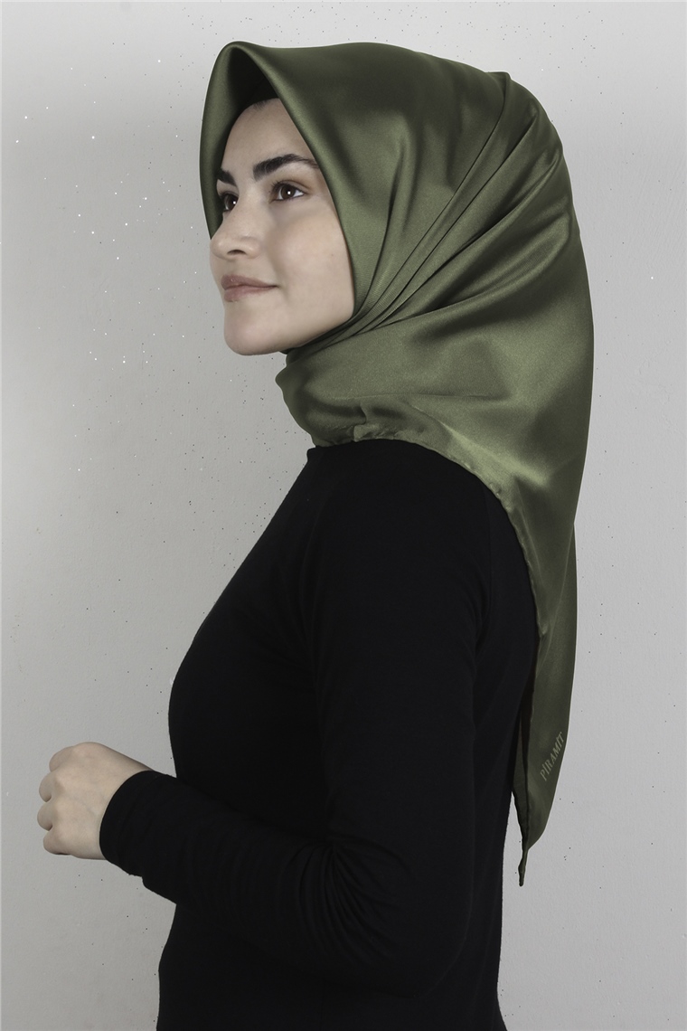 Piramit Düz Renk Eşarp 1340-10 Haki