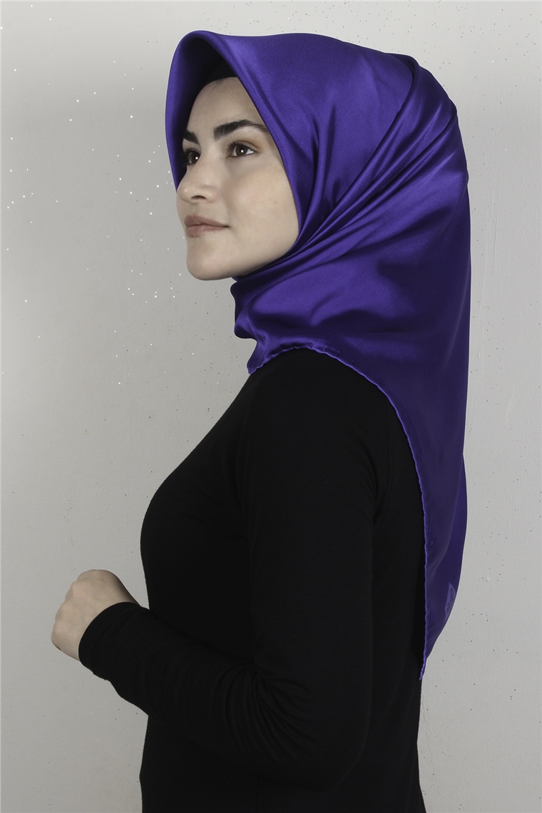 Piramit Düz Renk Eşarp 1340-22 Saks