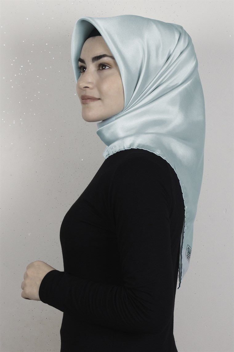 Piramit Düz Renk Eşarp 1340-25 Su Mavisi
