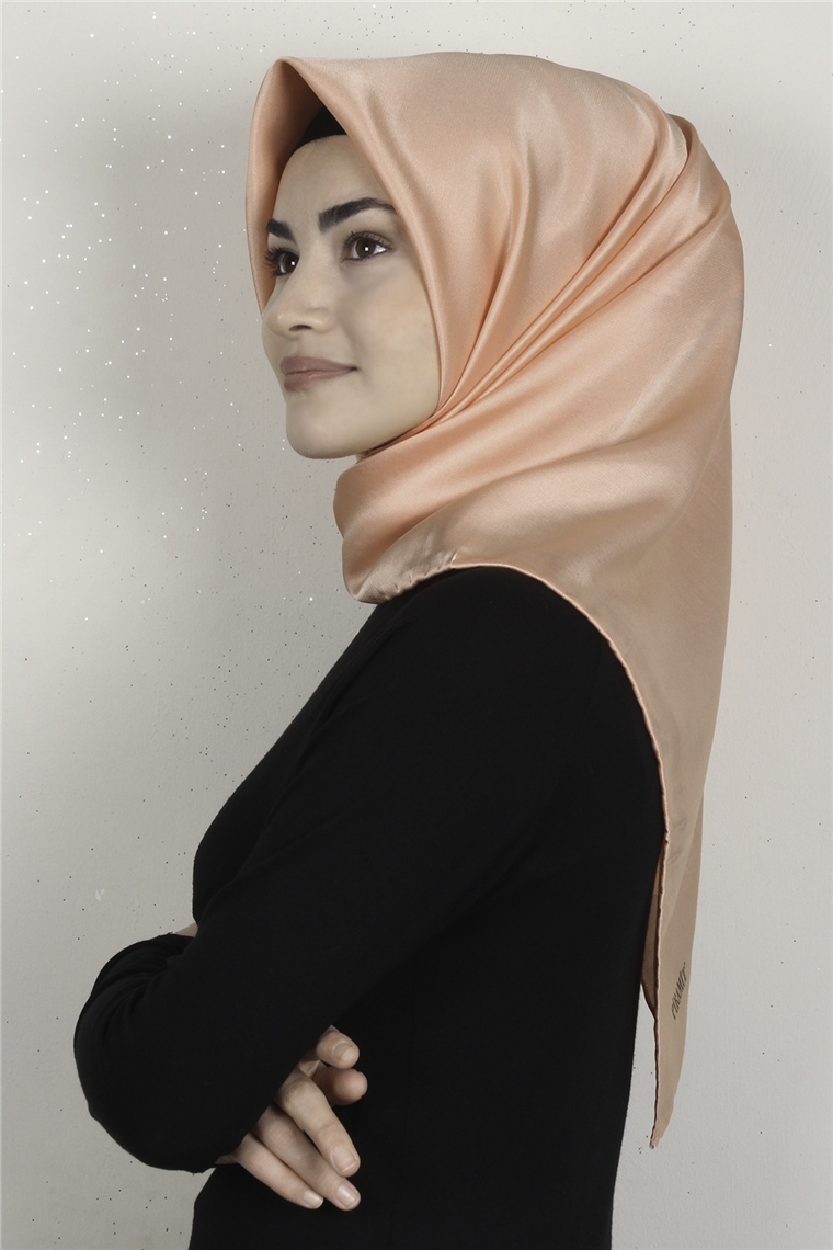 Piramit Düz Renk Eşarp 1340-32 Pastel Pembe
