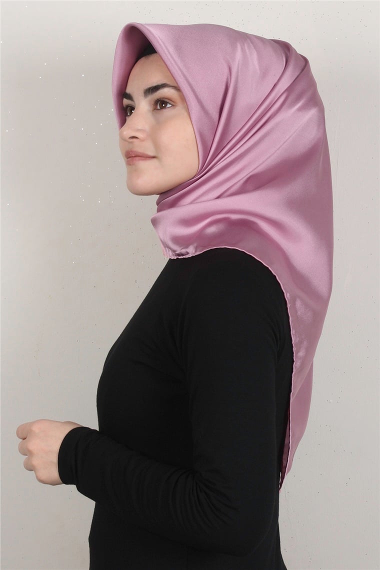 Piramit Düz Renk Eşarp 1340-4 Koyu Pudra