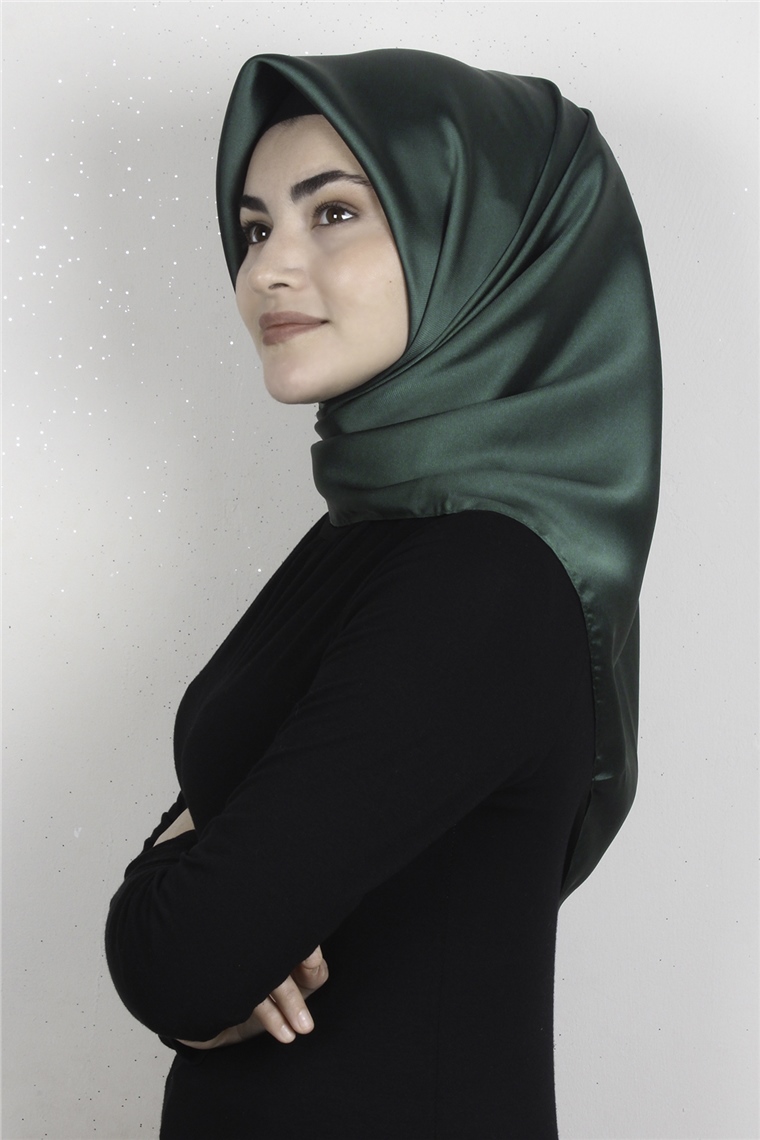 Piramit Düz Renk Eşarp 1340-64 Zümrüt