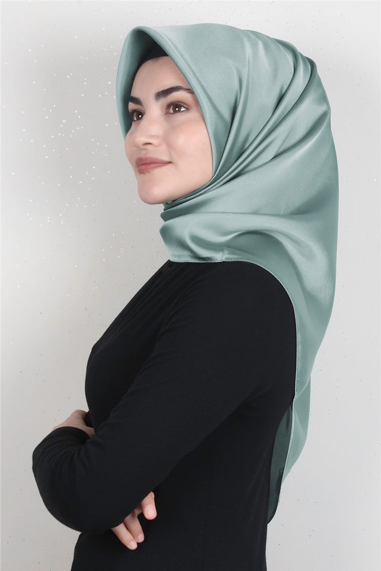 Piramit Düz Renk Eşarp 1340-66 Mint Yeşili