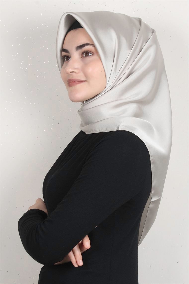 Piramit Düz Renk Eşarp 1340-67 Taş