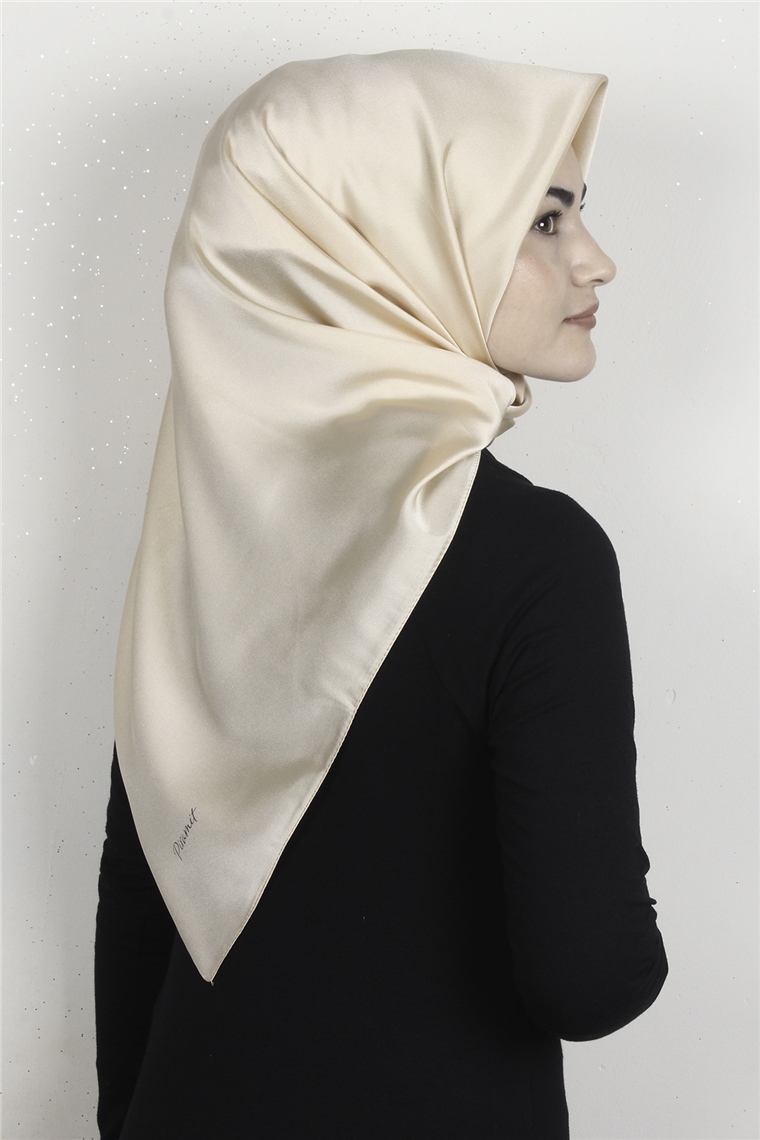 Piramit Düz Renk Eşarp 1340-69 Bej