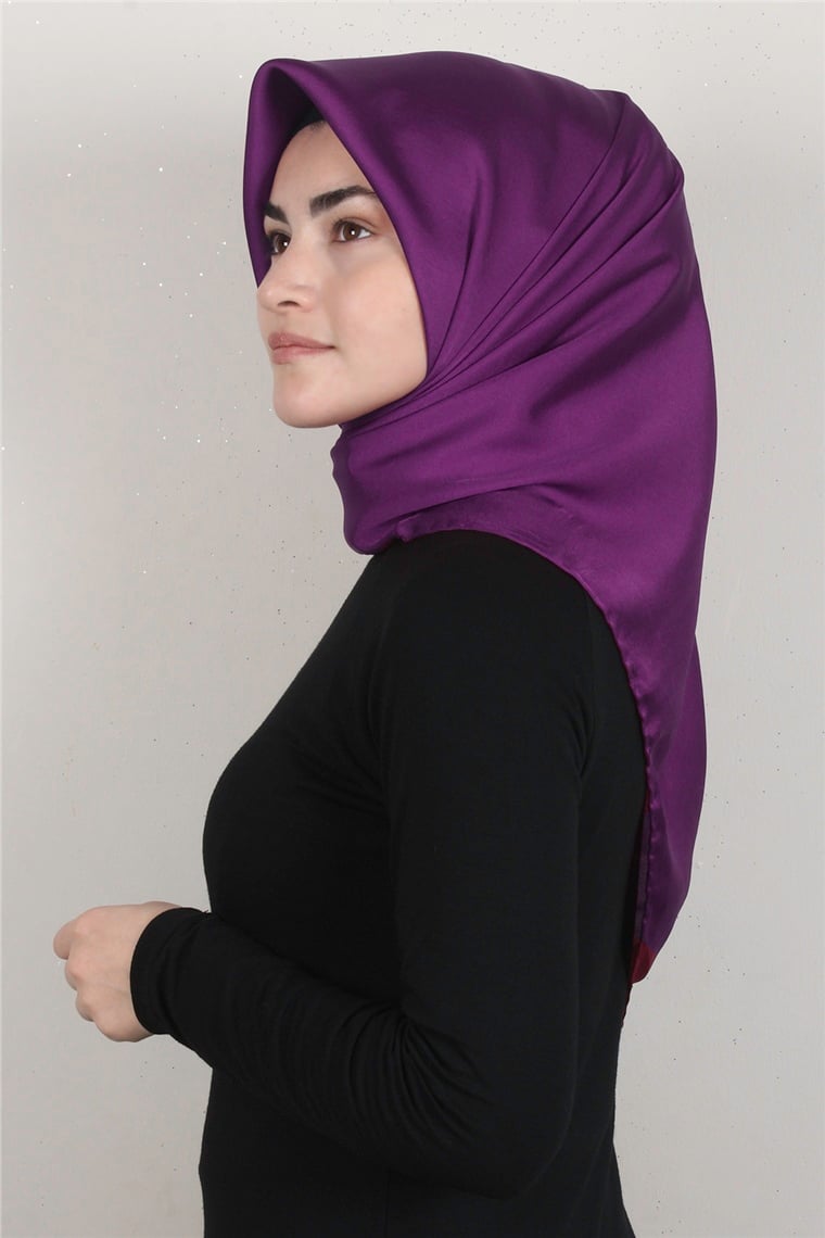 Piramit Düz Renk Eşarp 1340-8 Begonvil