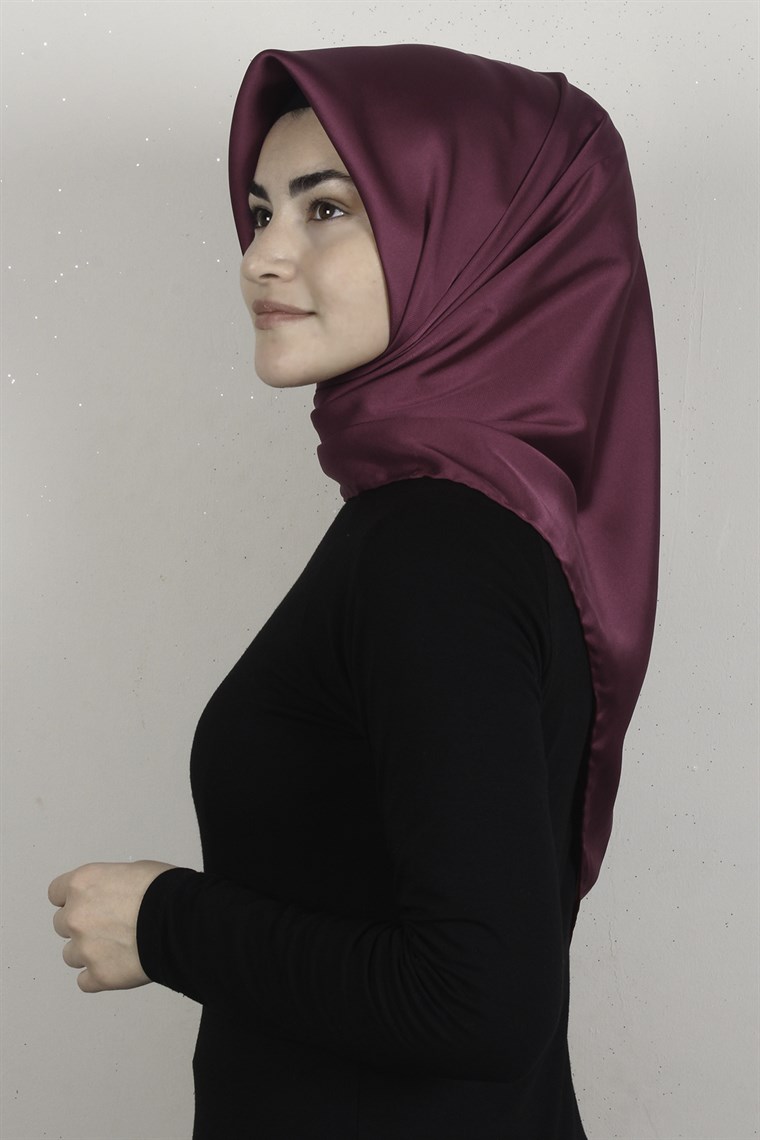 Piramit Düz Renk Eşarp 1340-9 Gül Kurusu