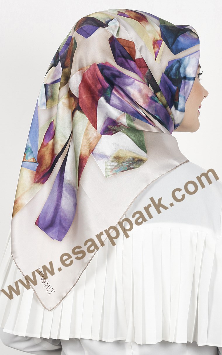 Piramit İpek Eşarp 1857-3