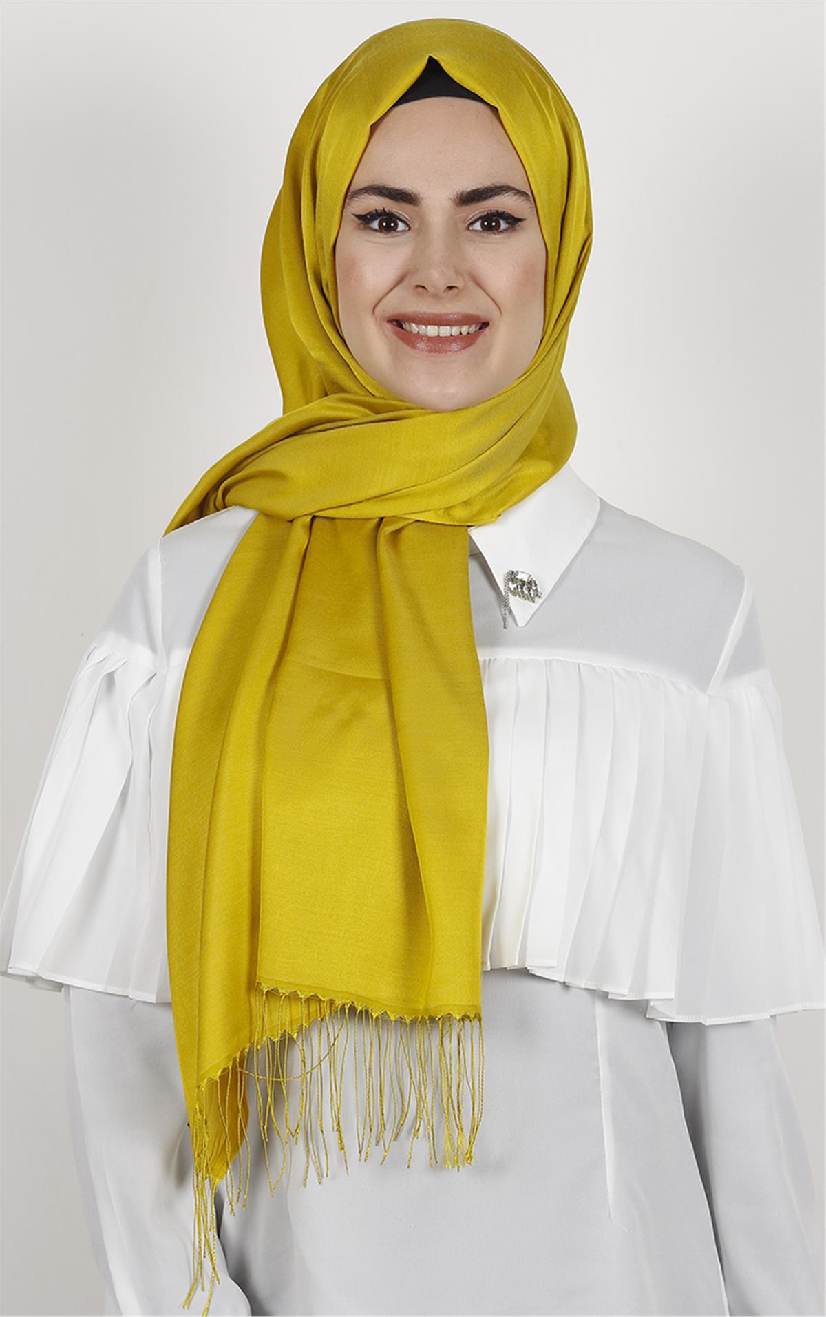 Piramit İpeksi Şal 2806-13 Altın Sarısı