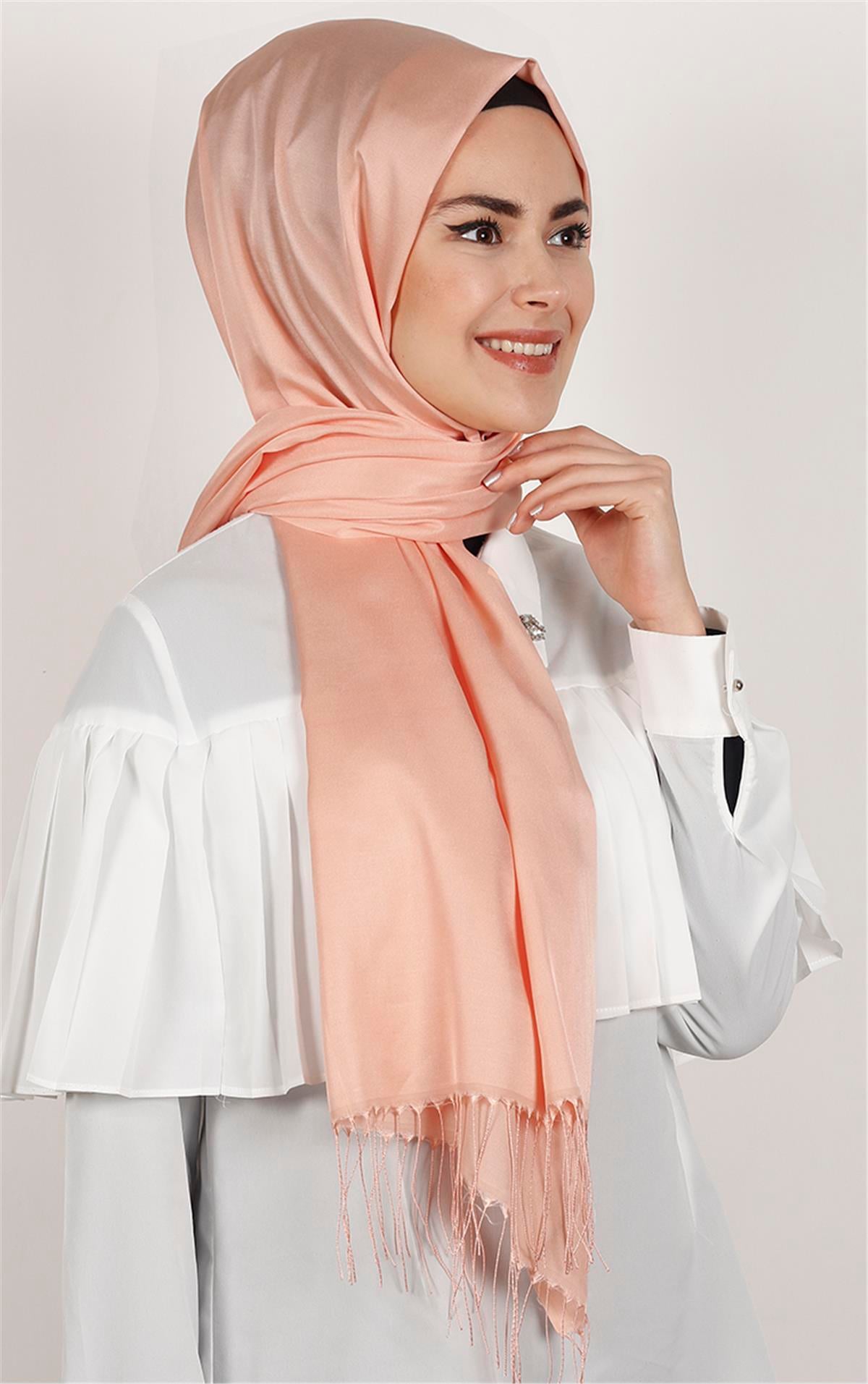 Piramit İpeksi Şal 2806-26 Pastel Pembe