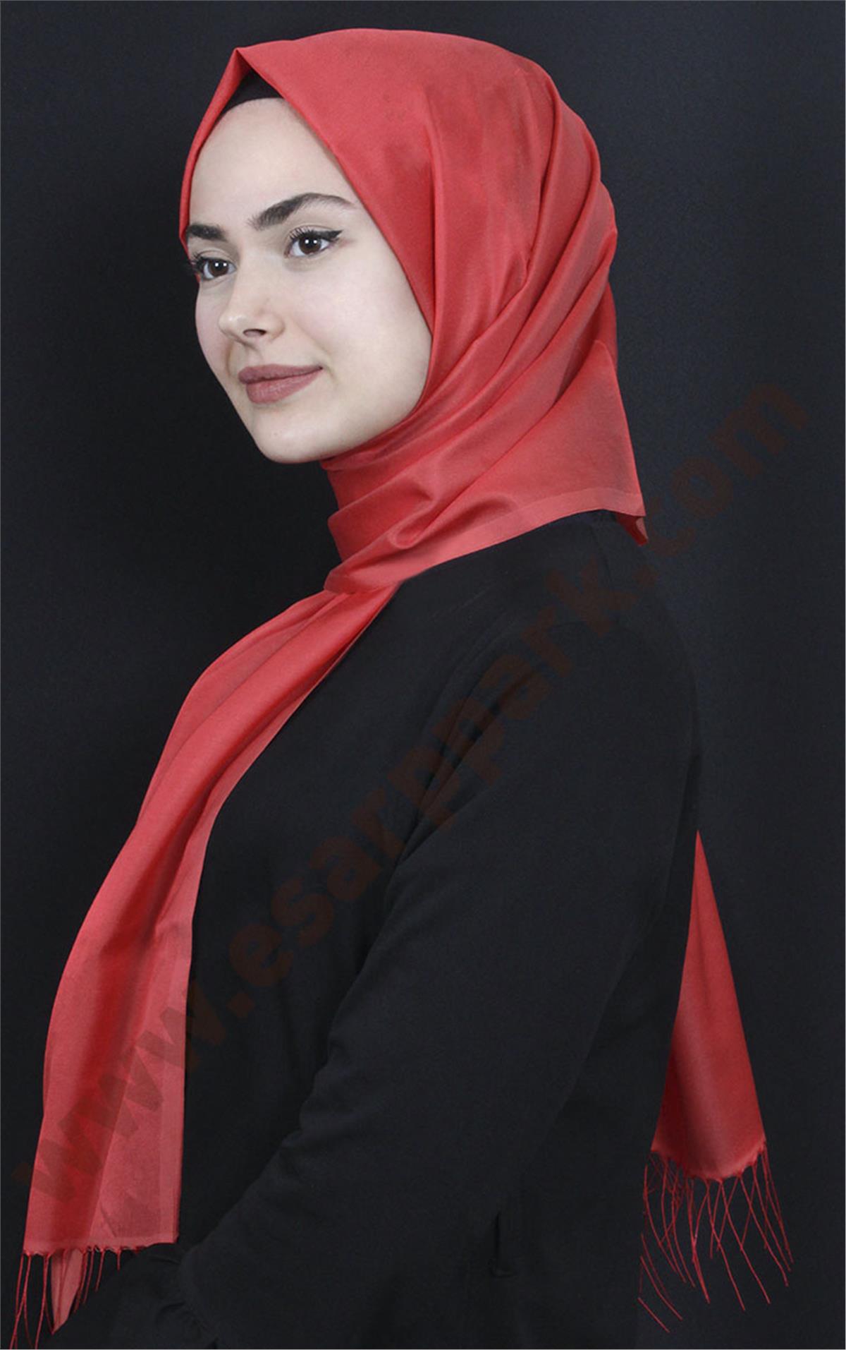 Piramit İpeksi Şal 2806-28 Mercan