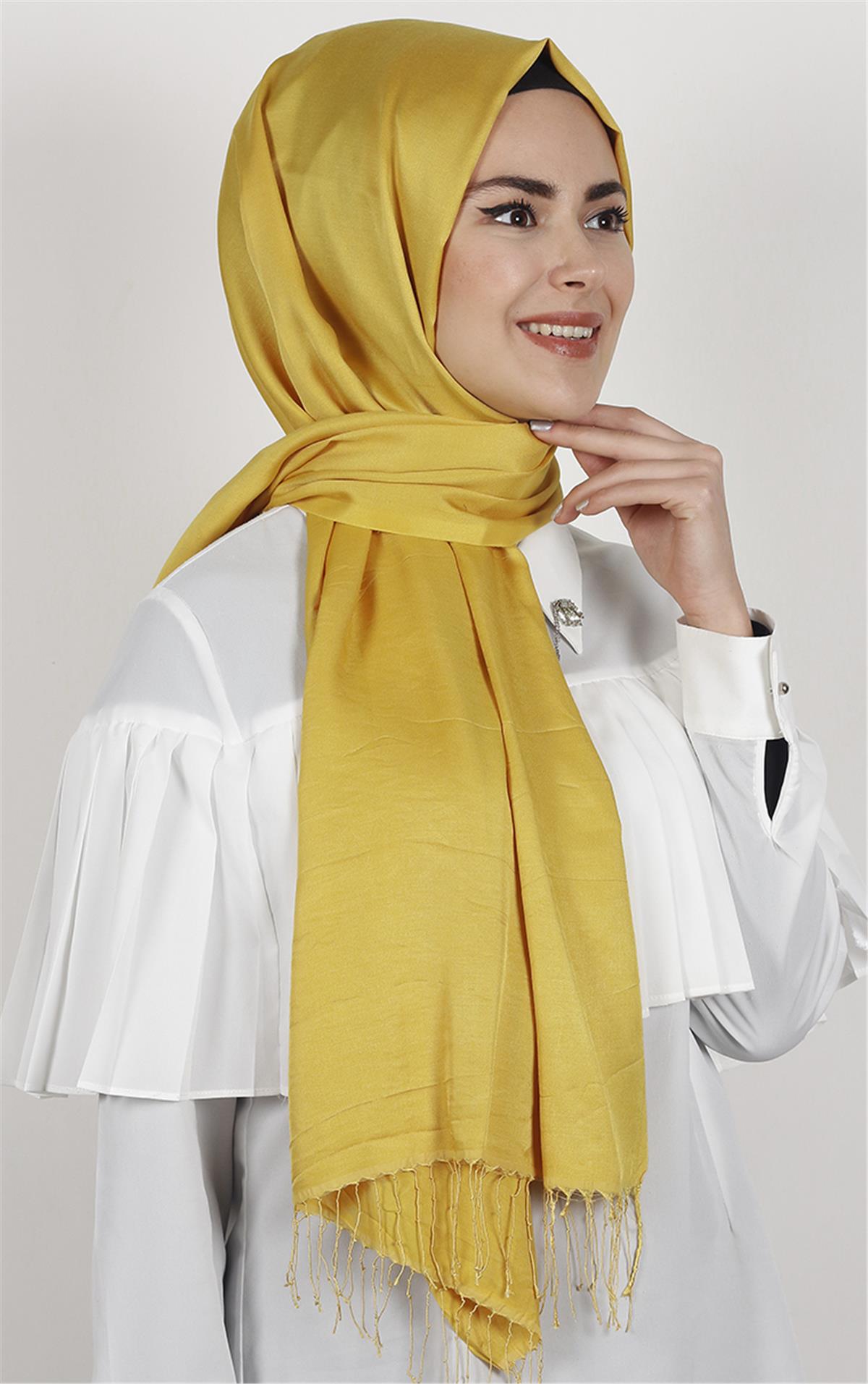 Piramit İpeksi Şal 2806-35 Sarı