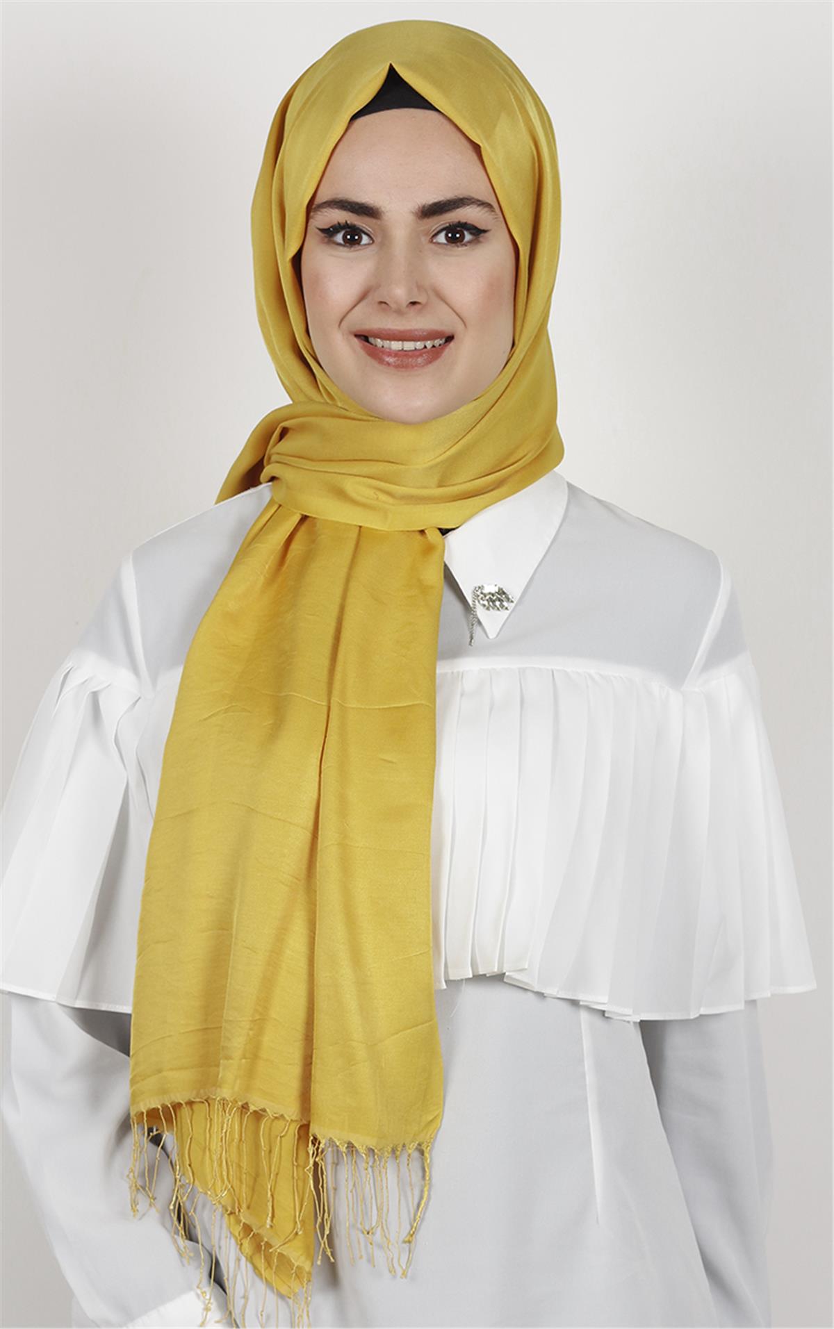 Piramit İpeksi Şal 2806-35 Sarı
