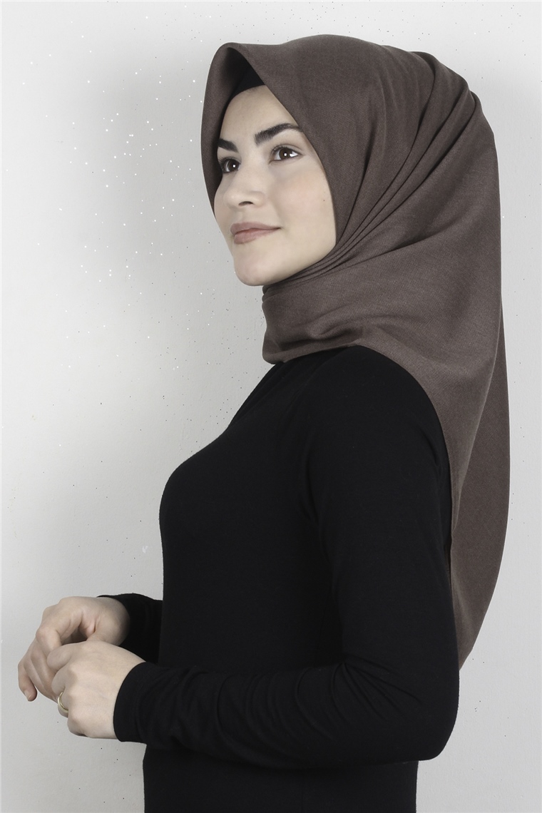 Piramit Keten Eşarp 1395-29 Kahve