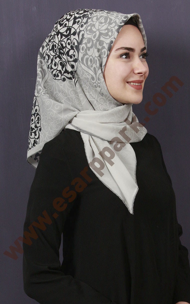 Piramit Krep Eşarp 11600-19