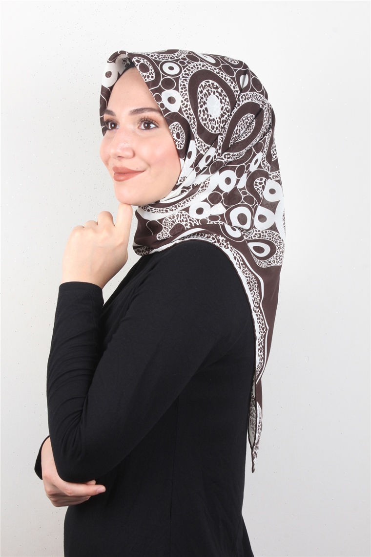 Piramit Krep Eşarp 11600-8