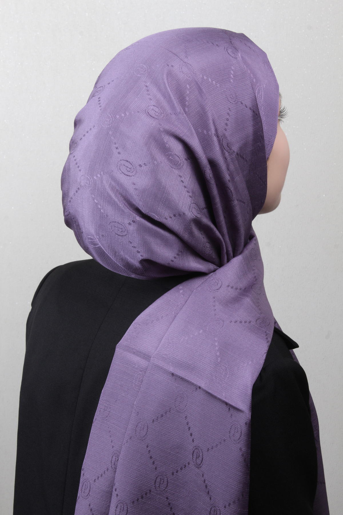 Piramit Monogram Şal 2889-13 Leylak