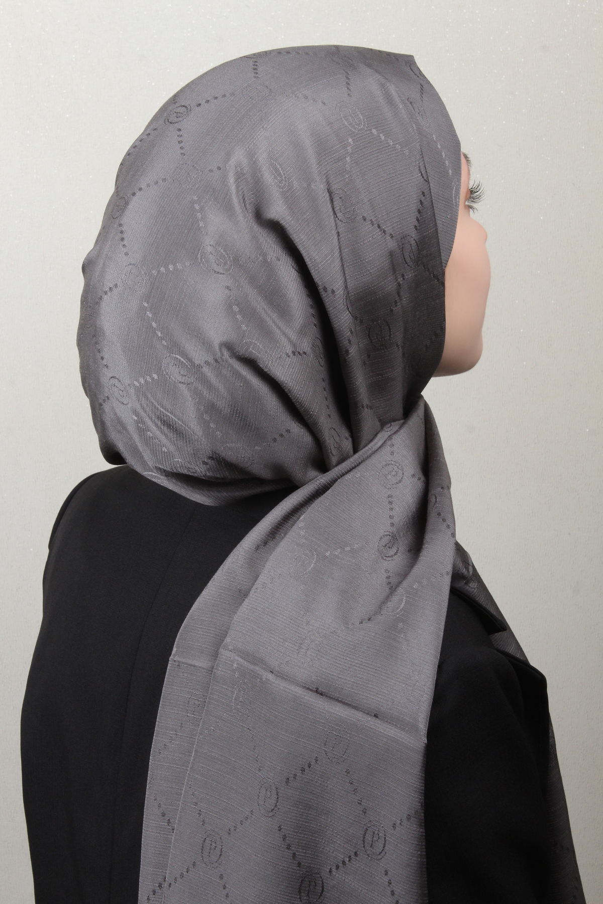 Piramit Monogram Şal 2889-14 Duman