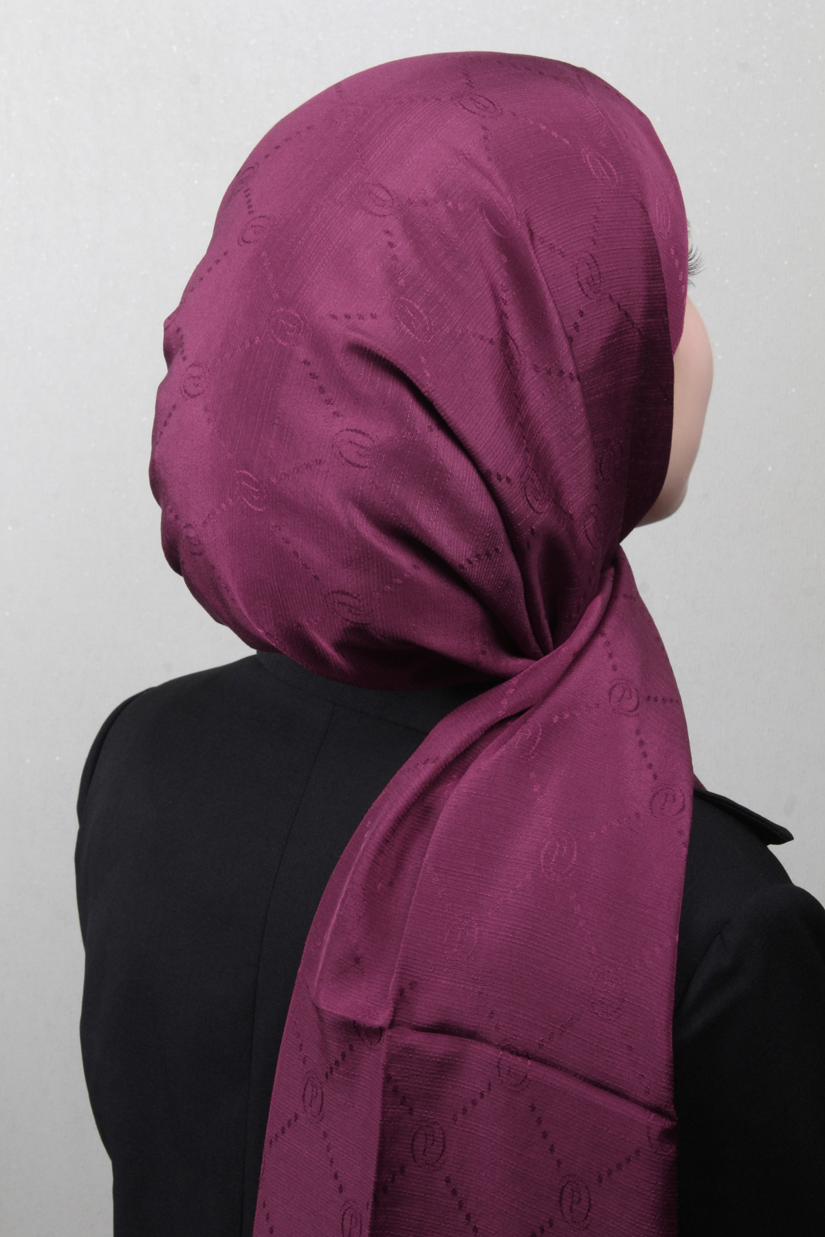 Piramit Monogram Şal 2889-19 Vişne Çürüğü