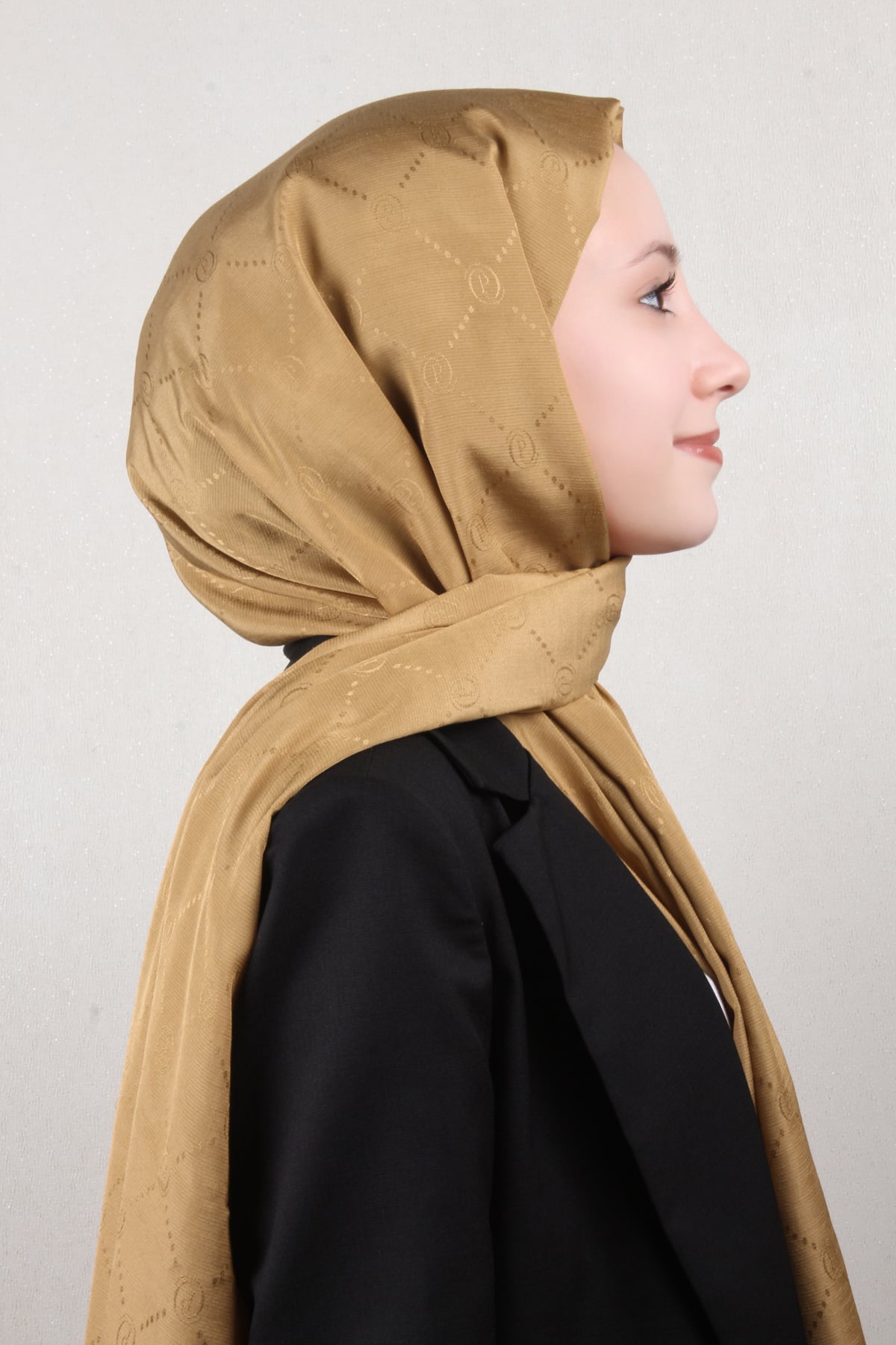 Piramit Monogram Şal 2889-23 Bal Kabağı