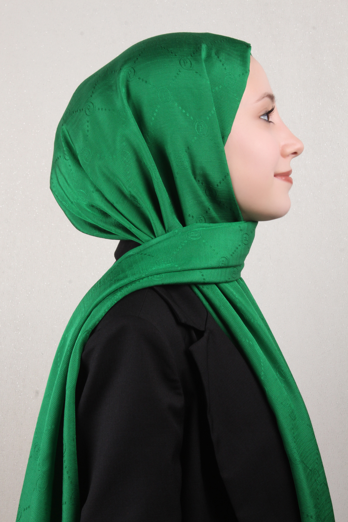 Piramit Monogram Şal 2889-24 Yeşil