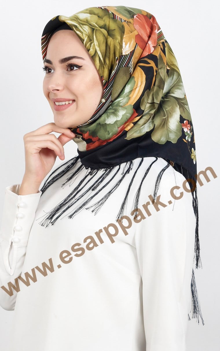 Piramit Püsküllü Eşarp 111-0016-13