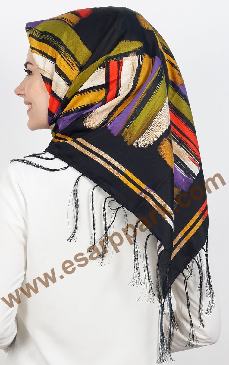 Piramit Püsküllü Eşarp 111-0016-14