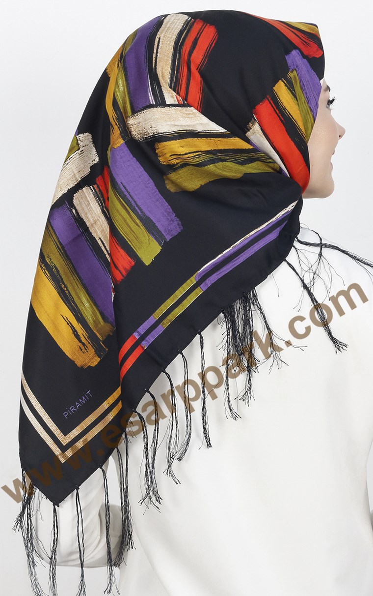 Piramit Püsküllü Eşarp 111-0016-14