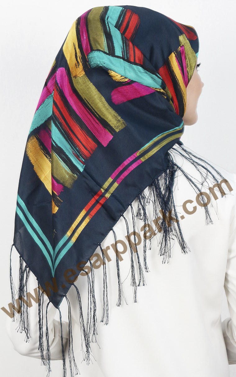 Piramit Püsküllü Eşarp 111-0016-15