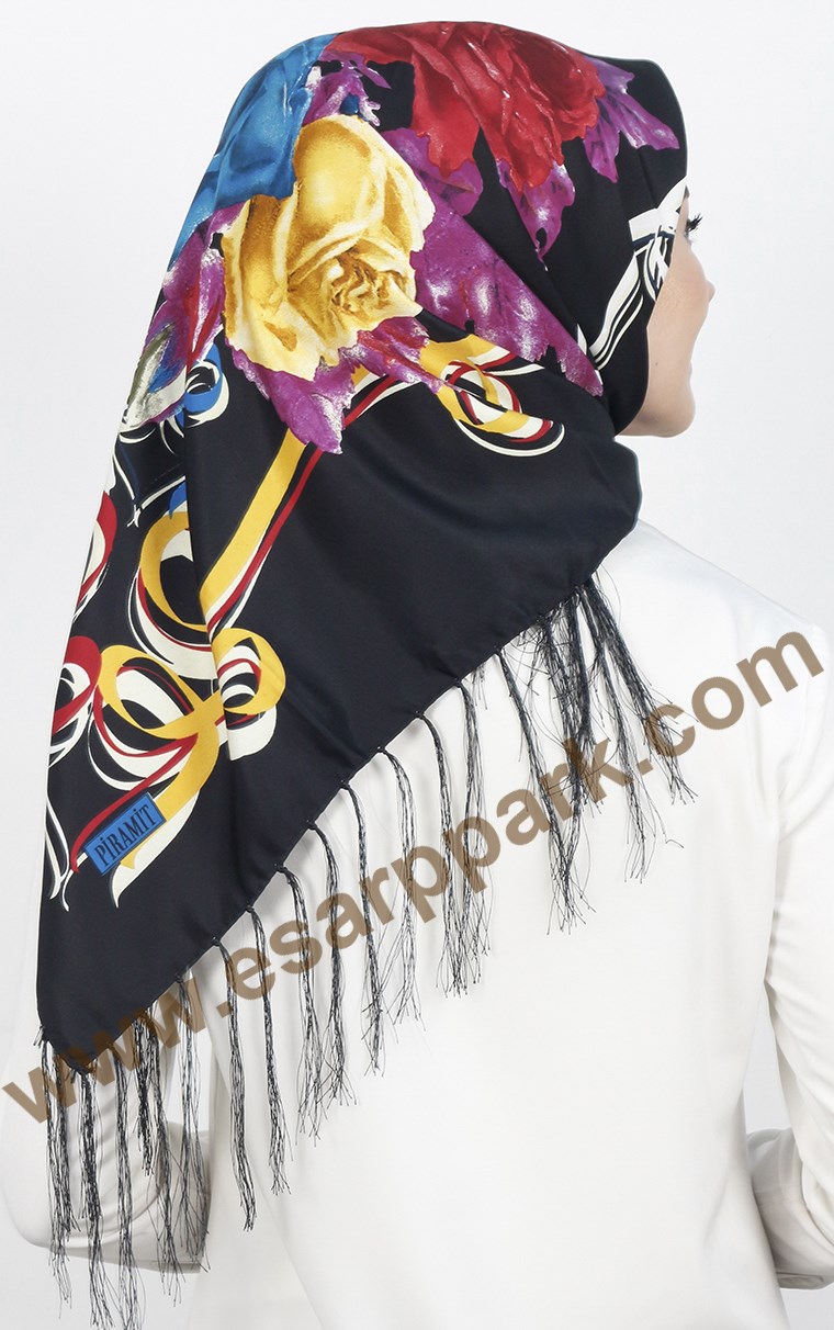 Piramit Püsküllü Eşarp 111-0016-31
