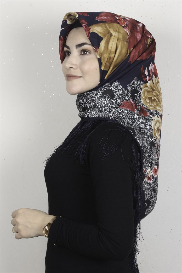 Piramit Püsküllü Eşarp 111-0023-112